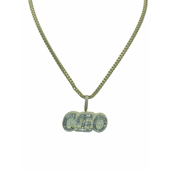 CEO Pendant Necklace 14K Gold Finish